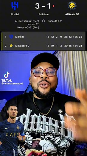 So this is same you this season when Al Nassr were struggling and Al Hilal were topping the table, suddenly there was no corruption then, right ?After Al Hilal beat Al Nassr they went on a 10 game run, 5 wins and 5 draws. And 3 out of those 5 draws, their opponents even got RED CARDS, yet they still couldn’t win… but somehow it’s “they want Cristiano Ronaldo to win the league” abi ?This is Ronaldo’s 4th season at Al nassr, and na this same season wey una suddenly discover corruption, not even fr