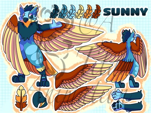 Owl Fursona Refrence Sheet (PSD) - Etsy