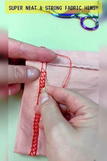 Manual Overlock Stitching: A Tutorial for Sewing Fabric Edges to Protect Against Damage #sewinghack