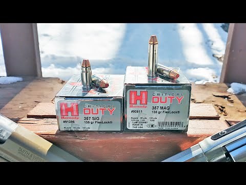 .357 Sig VS .357 Magnum - Hornady Critical Duty Ballistic Gel Test