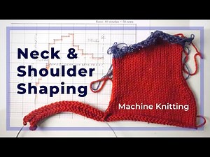 Machine knit neck, shoulder, and armhole shaping for sweaters with short row/holding