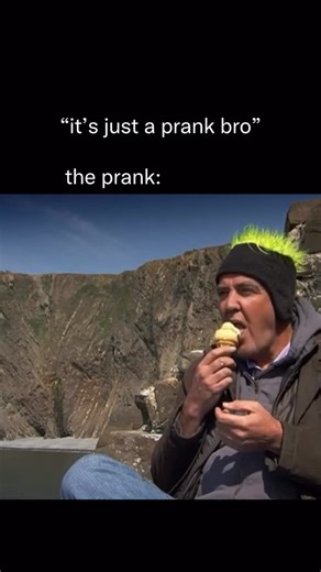 Send Memes on Instagram: "never gets old 😂 In this scene from ‘Top Gear’ (2010), Richard Hammond and James May conspire to push Jeremy Clarkson’s precarious Citroen CX motorhome off a cliff in Devon while he is distracted by buying an ice cream. The towering, homemade vehicle—which Clarkson had likened to a block of flats—plummets down the rocky face and disintegrates upon impact, leaving Clarkson to feign ignorance with his famous line, “What was that?” Although framed as a spontaneous prank,