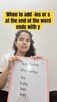 Plural Rule: Words Ending in Y