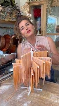 Roasted red pepper pasta 🍝sweet, vibrant, and made with 00 flour! #homemadepasta #howto #recipe