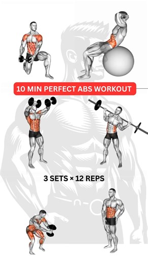 10 Min Perfect Abs Workout 🔥 #strongabs #absworkout #workout #fitness #exercise #youtubeshorts