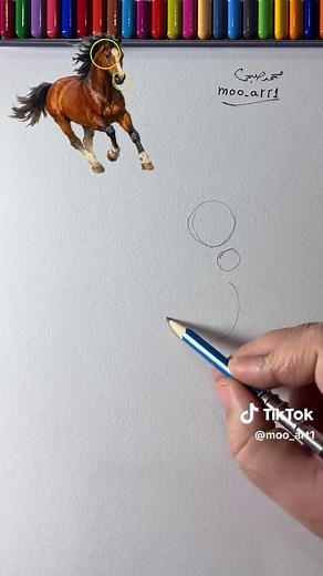 كيف رسم حصان بأقلام رصاص بكل سهولة!؟ #تعلم_على_التيك_توك #tiktok_art #drawing