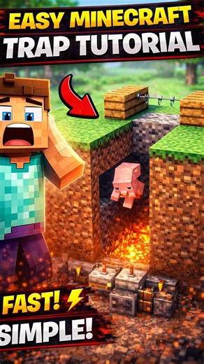 Easy Minecraft Trap Tutorial#minecraft #shorts #viral #youtubeshorts
