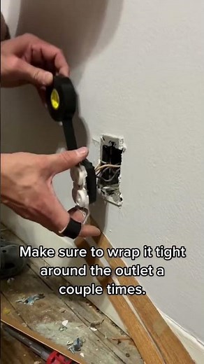 How to properly wrap outlets using electrical tape.