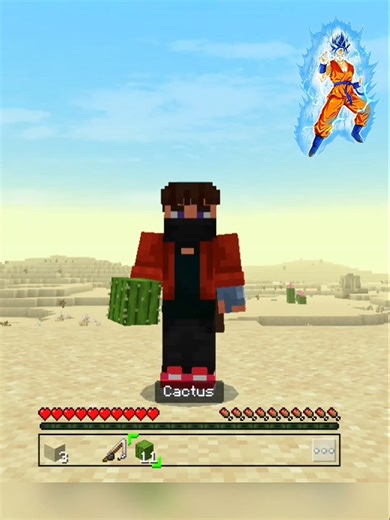 minecraft but How is Goku controlling me? #minecraft #shorts #funny #video