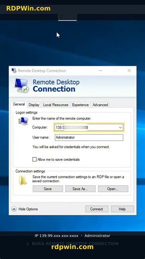Cara Connect RDP dari Windows dalam 4 Langkah #Shorts