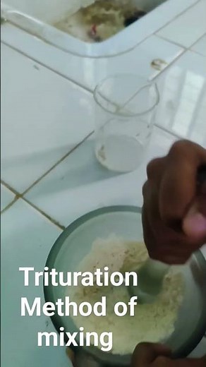 Trituration method of powder mixing #pharmacy #power #pharmacy online classes