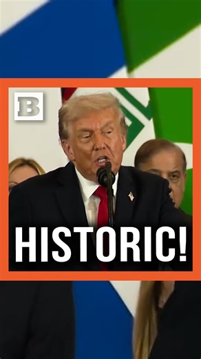 HISTORIC! President Trump reflected on the signed Gaza peace deal, saying that "nobody" thought this could happen, and that there would be "peace in the Middle East." | Breitbart