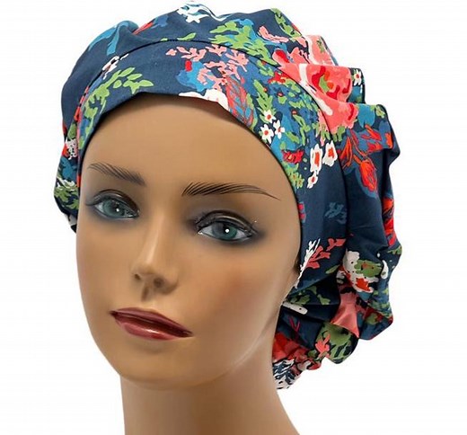 Lily Bouffant Scrub Cap for Those Who Need to Cover Their Hair in Their Work,medical Unisex Scrub Cap With Adjustable Elastic/toggle - Etsy