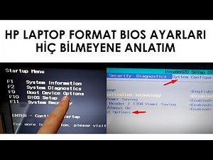 HP LAPTOP FORMAT | BIOS AYARLARI İLE ANLATIM