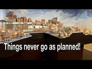 Adding fascia and concrete retaining walls to our model railroad layout!