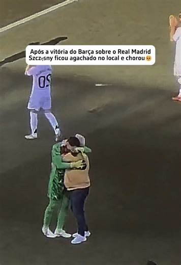 After Barça's victory over Real Madrid, Szczęsny crouched down and burst into tears.#realmadrid #barcelona #aiscore