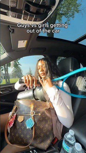 Guys vs. girls getting out of the car