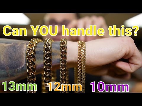 Miami Cuban Link chain stack | Gold Jewelry Sizing