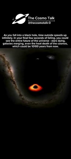Fall Into A Black Hole -- And Watch The End Of Time #cosmo #shorts