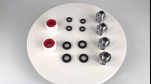 1/2 to 3/8 chrome plated brass Reducer, RV Faucet Adapter for Kitchen Plumbing, Fitting 3/8 Male to 1/2 Male Supply Adapter,4 Pack