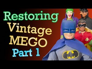 Vintage 1970s MEGO Batman Figures Restoration Part 1 - Batman, Robin, Joker & Penguin