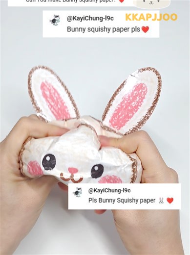 DIY Paper Squishy | Bunny #craft #howtomake #fidgettoys