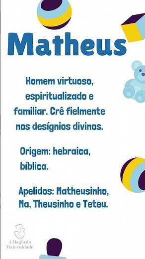 Significado dos Nomes: Matheus