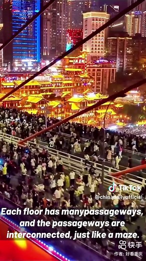 Explore Chongqing's Enchanting Night View at Hongya Cave