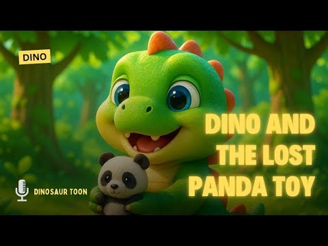 🐼 Dino and the Lost Panda Toy | Dinosaur Kids Song & Cartoon Story