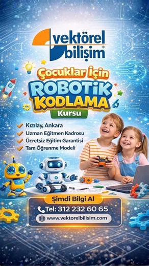 Vektörel Bilişim on Instagram: "👨‍👩‍👧‍👦 Çocuğunuz teknolojiyle sadece vakit geçirmesin, üretmeyi öğrensin. Kurs eğitim içeriğimiz; çocukların ve gençlerin kodlama mantığını kavraması, problem çözme becerilerini geliştirmesi ve teknolojiyi bilinçli kullanması için hazırlanmıştır. Eğitimlerimiz 4 ana modül altında, onlarca eğlenceli ve öğretici proje ile ilerler. ✨ Eğitim İçeriğimiz 🔹 Kodlama & Algoritma ▪ Scratch ile Blok Kodlama ▪ Code.org ile Temel Kodlama ▪ Kodu Game Lab ile 3D Oyun Geliş