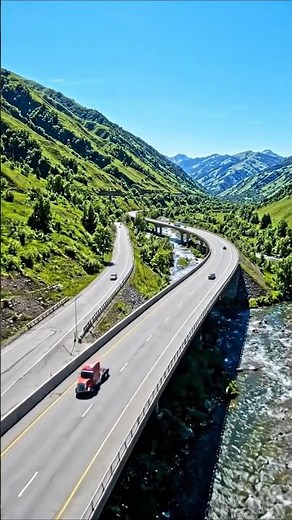 Beautiful River Valley Roads in 8K | Mountain Highway Drone Cinematic