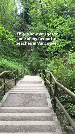 @explorer__1995 on Instagram: "This is how you get to one of my favourite beaches 🤍 490+ stairs, forest views, and one of Vancouver’s most iconic coastlines. 📍 Wreck Beach, UBC | Vancouver, BC ✨ A few things to know before you go: • This is a clothing-optional beach, totally normal here • Busiest in summer, especially on sunny weekends • Much quieter most of the year (spring/fall = elite vibes) • Wear good shoes, the stairs are steep • Bring water + snacks (no big facilities) • Check tide time