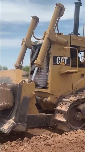 631 scraper being pushed #dozers #caterpillar #construction