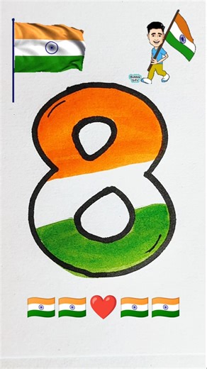 ♥️🇮🇳♥️ india flag colour video #independenceday #nationalflag #flagdrawing #indianflag #india #flag