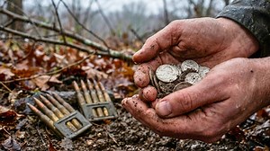 Modern coins discovered on a World War II battlefield reveal a veteran tradition