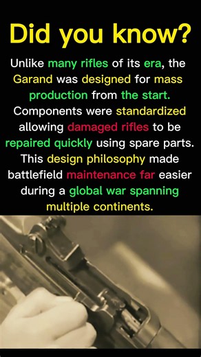 How the M1 Garand Was Designed for Mass Production #historyfacts #ww2history #ww2weapons