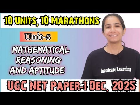 Mathematical Reasoning & Aptitude Updated Marathon | UGC NET Paper-1 Unit-5 #ugcnet #ugcnetpaper1