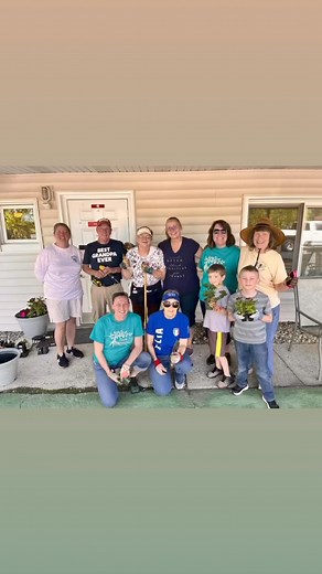 Volunteers spent the morning planting flowers around Burr Oak Manor to bless the residents with God’s great beauty. Proverbs 11:25 "Whoever brings blessing will be enriched, and one who waters will himself be watered. A generous person will prosper; whoever refreshes others will be refreshed". A big THANK YOU to everyone ❤️ | Faith First Congregational UCC Genoa City