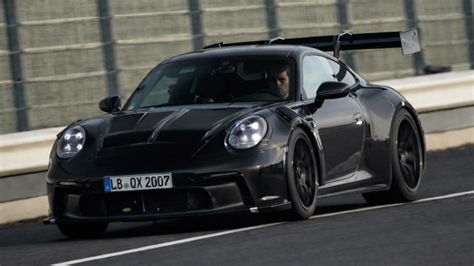 This Porsche looks wild when tested on the track