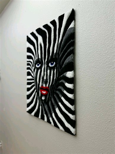 optical illusion, lines that come to life INSTAGRAM: NICETORUGYOU DM for a free budget 🫡 #illusion #abstractart #handmade #rug #custom