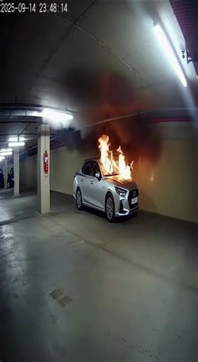 Security Camera Captured the Moment This Fire Started