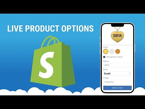 Shopify Product Personalizer - Live Product Options Setup