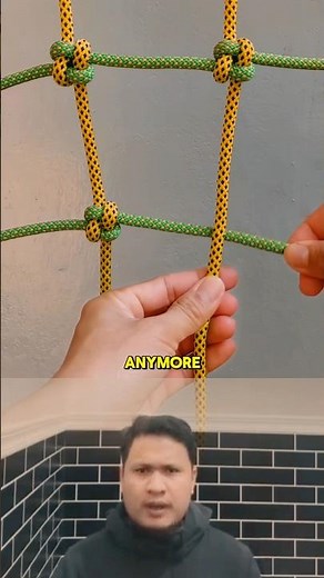Stop Buying Nets! Make One Yourself in Minutes #DIYProjects #RopeKnot #CargoNet #ClimbingNet
