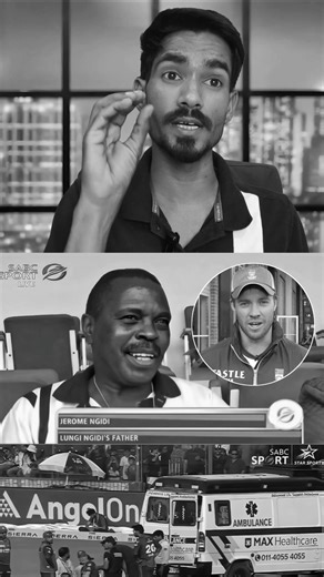 Lungi Ngidi 😟😟 Father .. Coll ☎️ AB de Villiers..‪@Arvind-Lafada-Center‬