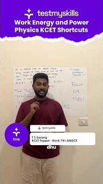 KCET 2026: Work, Energy & Power | The Work-Energy Theorem Trick #kcet