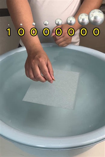 How much paper does it take to make the object float? #experiment #asmr