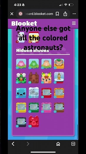 Anyone else got all the colored astronauts in blooket?🤨#blooket #gaming #collection #all #stacked
