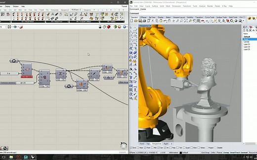 KUKAprc单轴减材雕刻教程1-Setting up a Turntable with Grasshopper and KUKA - Part 1