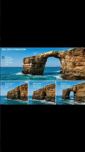 Sea Arch Formation Coastal Areas Geography