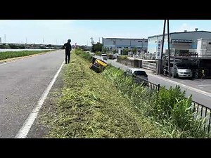 ROBOCUT 江戸川 除草作業 F #ロボカット #ハンドガイド式草刈機 #リモコン式草刈機